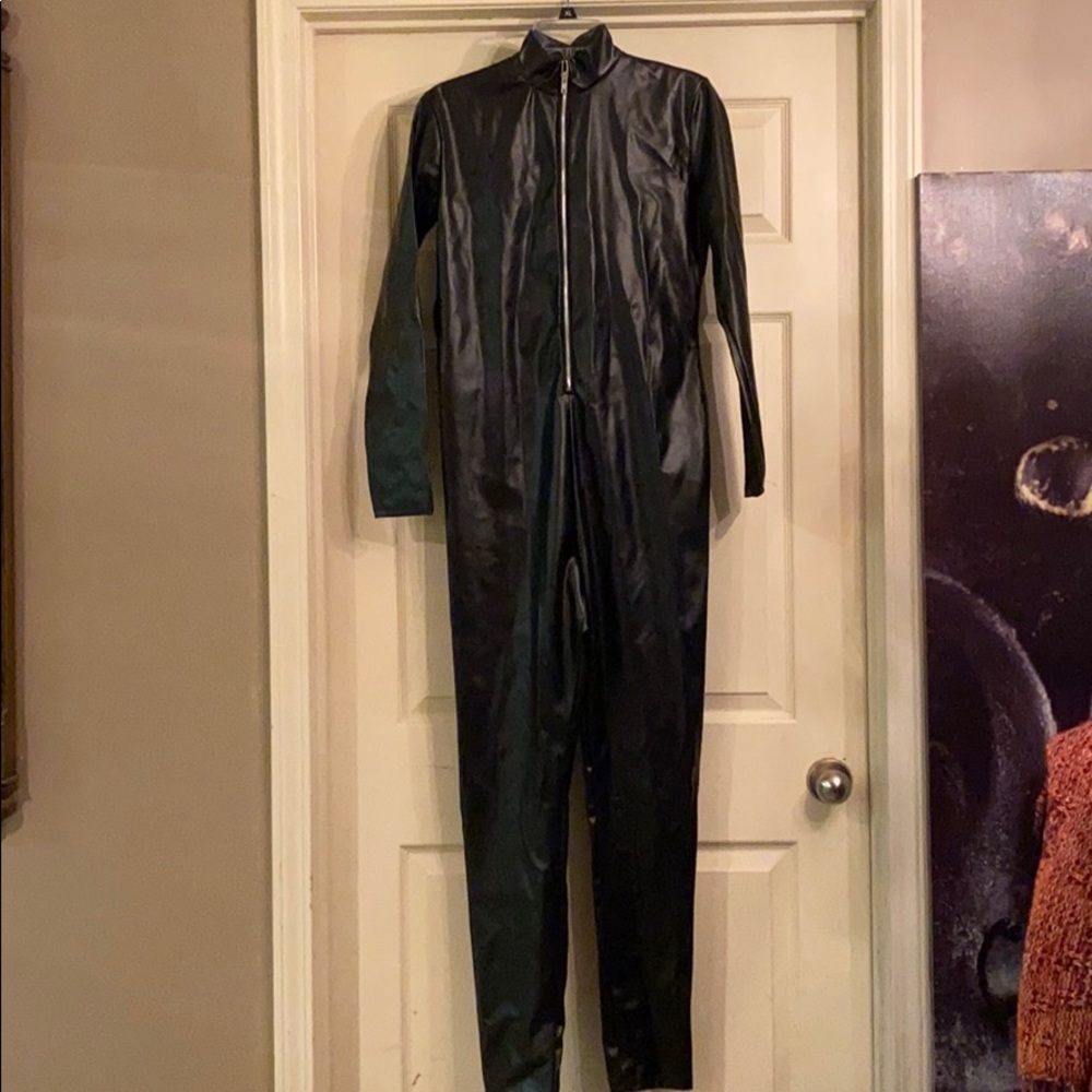 Black Leather Bodysuit - Picture 1 of 5